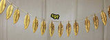Golden Mango Leaves with Green stones for Decorating Doors this Diwali 2025 -NETH001MLG