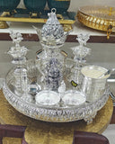 2025 Vara Maha Lakshmi festival special German Silver Puja Combo Set -NET001PC