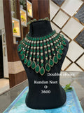 Tharanika , elegant Green Kundan Statement Necklace Set for Women -JAYDU001SNT