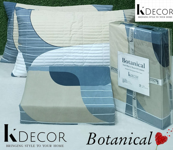 Botanical , Style with a touch of comfort Quilted Pillow Series By K Decor-PREET0001BG