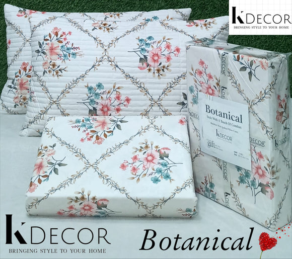 Botanical , Style with a touch of comfort Quilted Pillow Series By K Decor-PREET0001BD