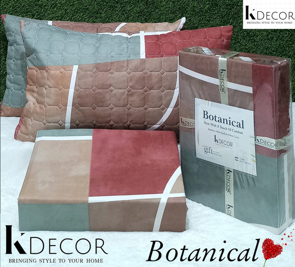 Botanical , Style with a touch of comfort Quilted Pillow Series By K Decor-PREET0001BB