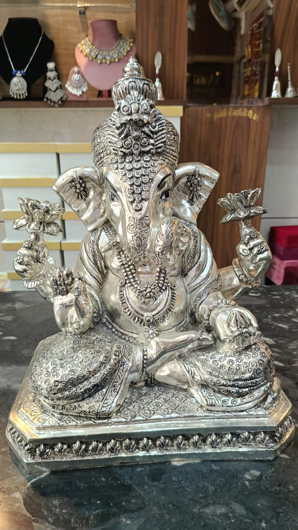 Big Size Silver Ganesha Idol for Ganesha 2025-ANUB001GU