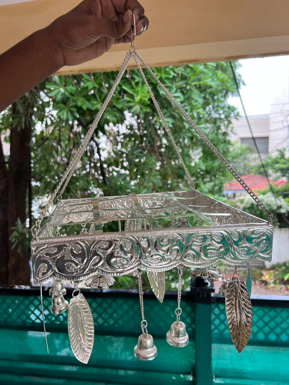 Beautiful Decorated Silver Finish Palavelli for Ganesh Chaturthi 2025-ANUB001PS (Copy)