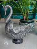 Designer Royal German Silver  intricate carving Peacock Fruit bowl -ANUB001FB