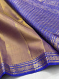 Revathy , Traditional Mustard Green and Indigo Blue Shade Combination Kanjeevaram Silk Saree for Women -SACHI001MI