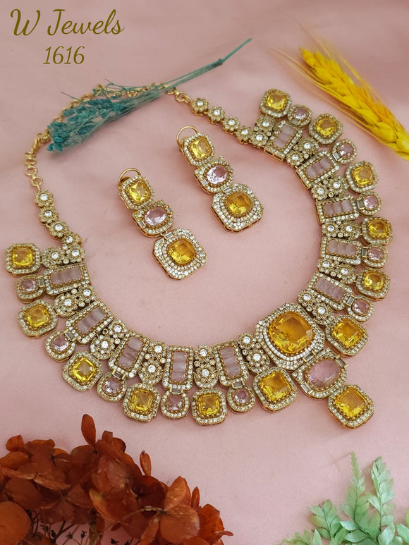 Susanna , Matte Gold Finish Designer Necklace Set for women -SONAM001SNPY