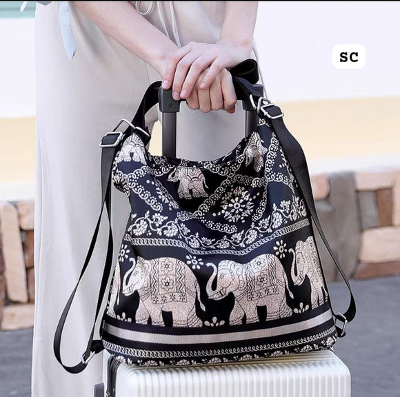 Little Elephants , elegant Black Elephant Design Shoulder Bag /Sling Bag for women -SC001ED