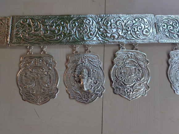 Ganesha , Foldable Silver Finish Bandarwal / Toran / entrance decor-BRIJ001ST