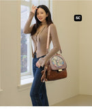 Tan Brown shade Deer Design Beautiful Backpack for Women -SC001BPT