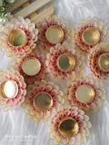 Set of 12 , Petals T-light candle Holders for Diwali Decoration -ANUB001DD