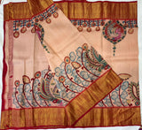 Janaki  , Kanchipuram Pure Handloom Kalamkari silk saree for women -SACHI001KK