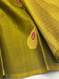 Vasanthasena , Elegant Kanjeevaram Pure Silk Handloom Saree with 2 Gram Gold Zari-SACHI001MSA