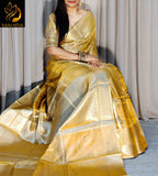 Parinaya , Beautiful soft tissue  saree with all over weaving  along with weaving &nbsp;border -TR001GSA
