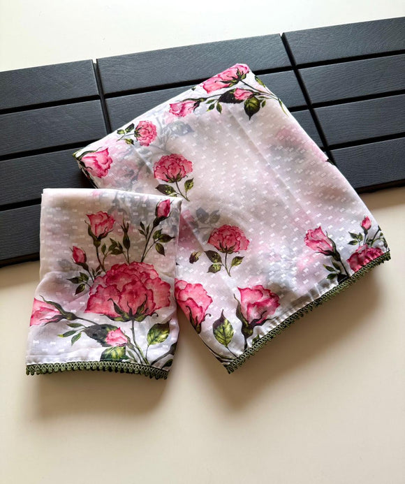 Alankrita , Soft Georgette Saree with Blouse for women -SSS001RS