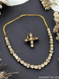 Kajole , elegant Victorian Finish Kundan Necklace Set for Women -JAYDU001KN