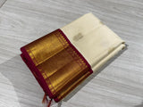 All over saree woven in 1 gram gold zari premium quality handwoven interlocking korvai Kanjivaram silk saree-SACHI001KK