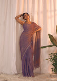 Mehek Lavender Beautiful Georgette Saree for women -OM0001GL