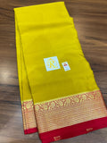 Priyamvada , Pure Mysore Crepe Silk Saree with 100 Gsm Thickness with Beautiful Weaving and Rich Pallu with Blouse -SACHI001MSY