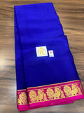 Mayuri , elegant Blue and Pink Combination Mysore Crepe Silk Saree for women -SACHI001BP