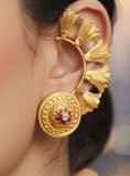Jasba , elegant Gold Finish Earcuff with Earrings for women -MUSKAN001EC
