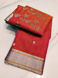 Nagma , Pure Chanderi Handloom Katan Silk saree for Women-NAGMAOO1KS