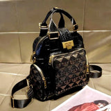 Glitterati , Black Elegant Back pack / Sling Bag for Women -KCO001BS