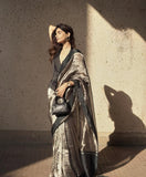 Anamika , Pure chanderi handloom Silver Tissue saree for women -NAGMA001ST