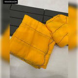 Lady Daisy ,Yellow Pure Georgette Saree with Cutdana Work all over -DF001YD