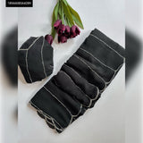 Black Rose ,Black  Pure Georgette Saree with Cutdana Work all over -DF001BLD