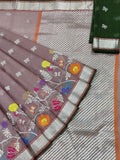 Manohari , New Arrival Skirt Design Zari kota handloom saree with contrast blouse -SACHI001ZK