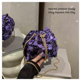 Purple  sequins  Designer  Stylish Vey Classy Sequins  Potli Sling Bag -KJ001PBC