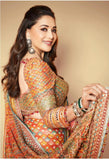 Bollywood Diva Madhuri Dixit Inspired Bollywood Replica Real Mirror Work Saree -SLC001YS
