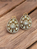 Mandakini , Gold Finish Moissanite Polki Earrings with Back clip for women -SIP001PM