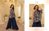 Designer Crepe Top with Palazzo Dress for women - FOD001B