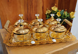 Golden Beauty , Gold Finish Beautiful Snacks serving set -AKSH001DS