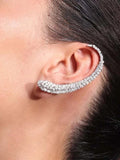 Diva , Celebrities Inspired Diamond Ear cuff with Pearls for women -JAYDU001DECA