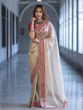 Indian Ethnic Beauty , Beautiful Twil Net Saree for women -TANVI001IB