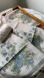 Blue Rose , Beautiful Woven Muga Suit Set with Jamdani Pattern - DEEP001MSC