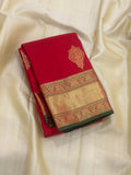 Shobhana , Pure Kanchipuram Silk Hand Woven 2G Pure Zari Meenakari jari butta rich pallu with blouse -SACHI001RKS