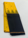 Mithali , Yellow and Black Traditional Combination Kanjivaram Silk Saree for Women -SACHI001YB