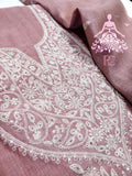 Floral Printed  Full Embroidered Linen  Shirt material for women -LR001SSM