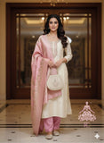 Banarsi Embroidered Khadi Chanderi Shirt with Sequins Work-LR001CSA