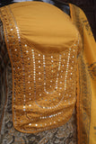 Ajrakh Cotton Top With Handwork Patch Yoke -DEEP001YM