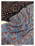 Bandhini Printed Modal Silk Saree with Ajrakh Printed Blouse and Pallu -DEEP001AP