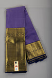 Neelam , Handloom kanchipuram pure silk saree in lavender with navy blue colour designer borders and rich pallu-SRI001BS