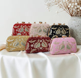 Combo of 6 , Embroidered Swan Clutch Bags for Gifting-ANUB001SC