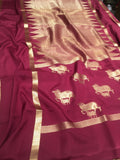 Maroon Pichwai Design Mysore Silk Saree for women -SACHI001PWM