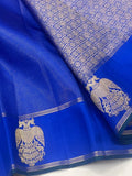 Gandaberunda Design Blue Handloom Kanjivaram Silk Saree for women -SACHI001GBDS