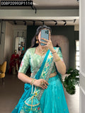 Beautiful Soft silk Paithani Lehenga Top and Duppatta with Potli Bag for women -DF3001LB